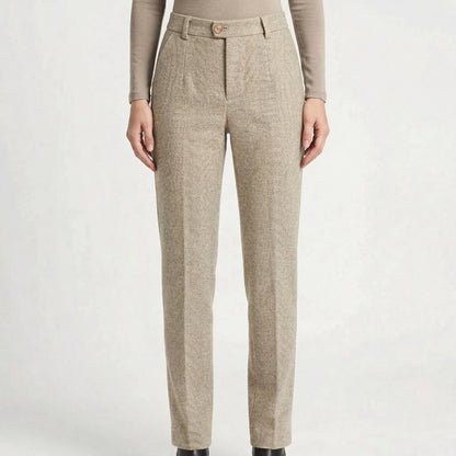 Crestwyn | Slim Tailored High-Waist Trousers