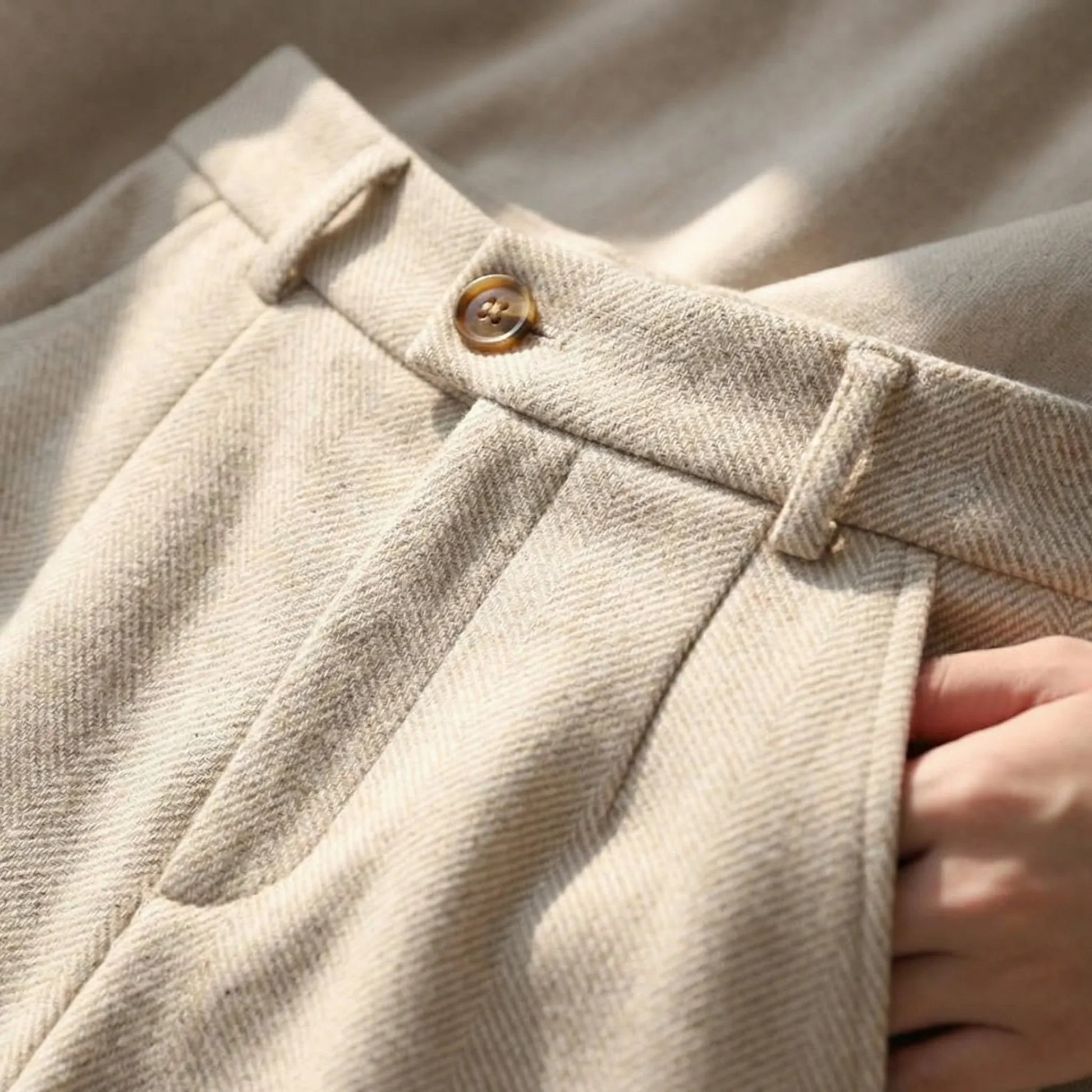 Crestwyn | Slim Tailored High-Waist Trousers