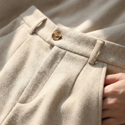 Crestwyn | Slim Tailored High-Waist Trousers