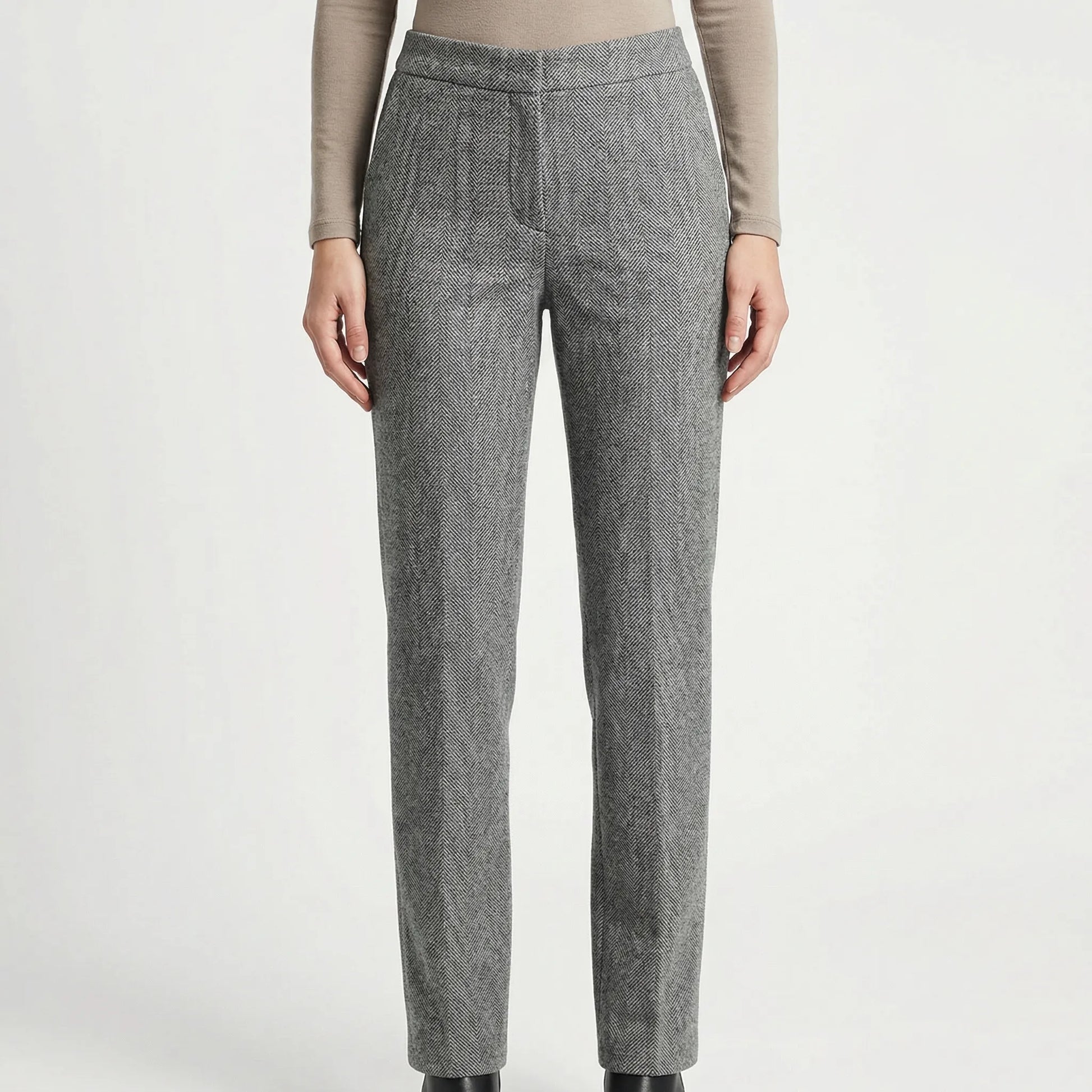 Crestwyn | Slim Tailored High-Waist Trousers