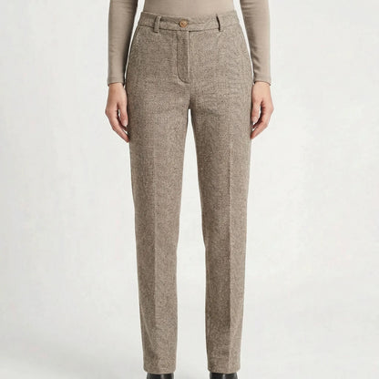 Crestwyn | Slim Tailored High-Waist Trousers