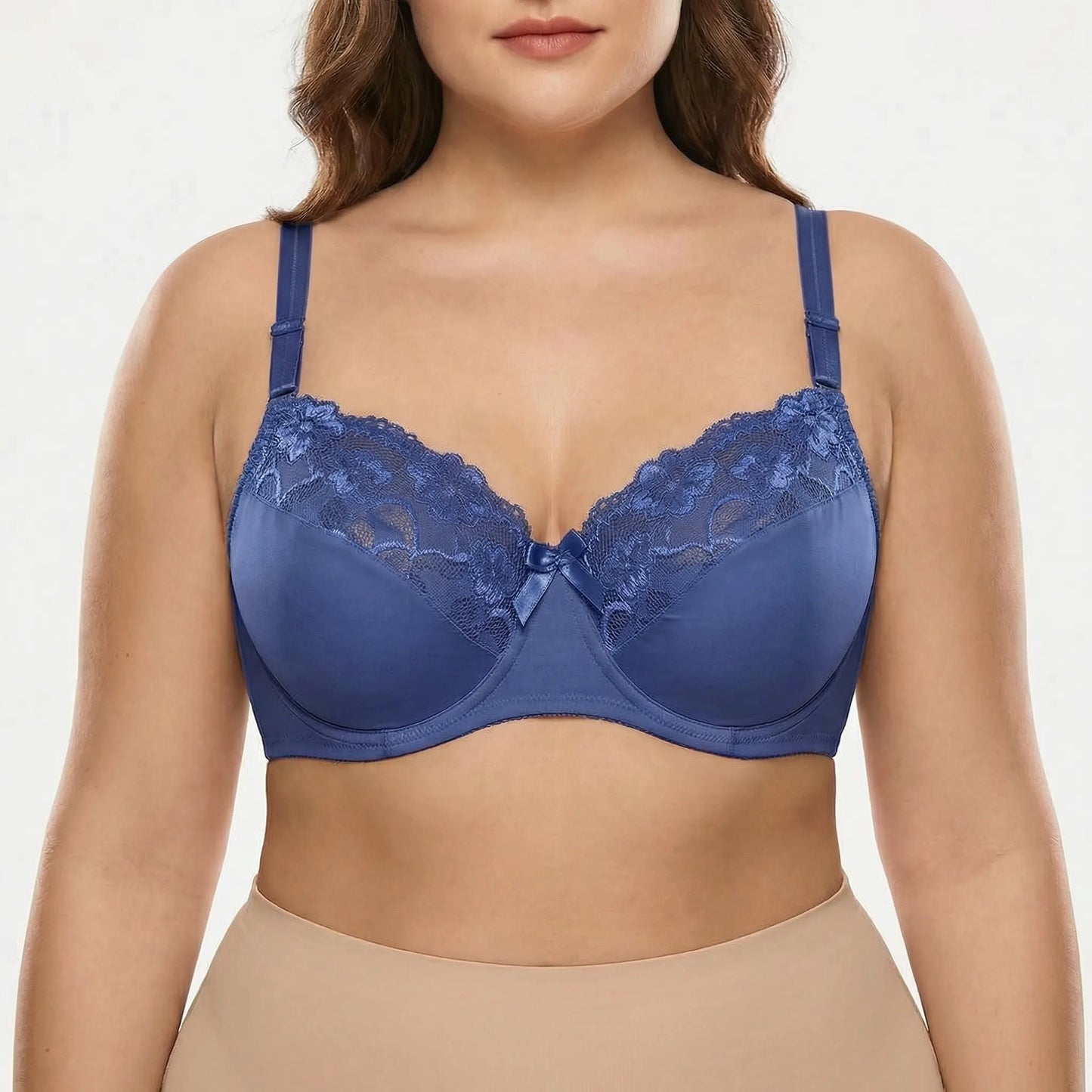 Dentelle | Lace Trim Underwire Bra Plus Size