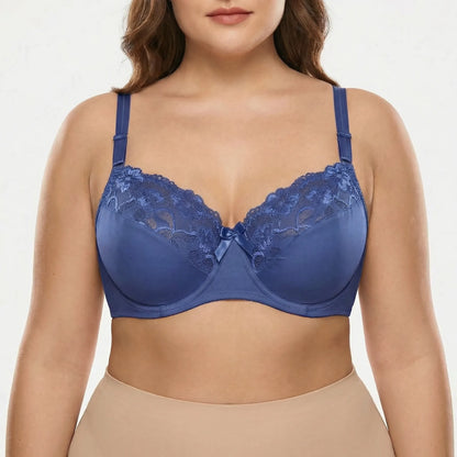 Dentelle | Lace Trim Underwire Bra Plus Size