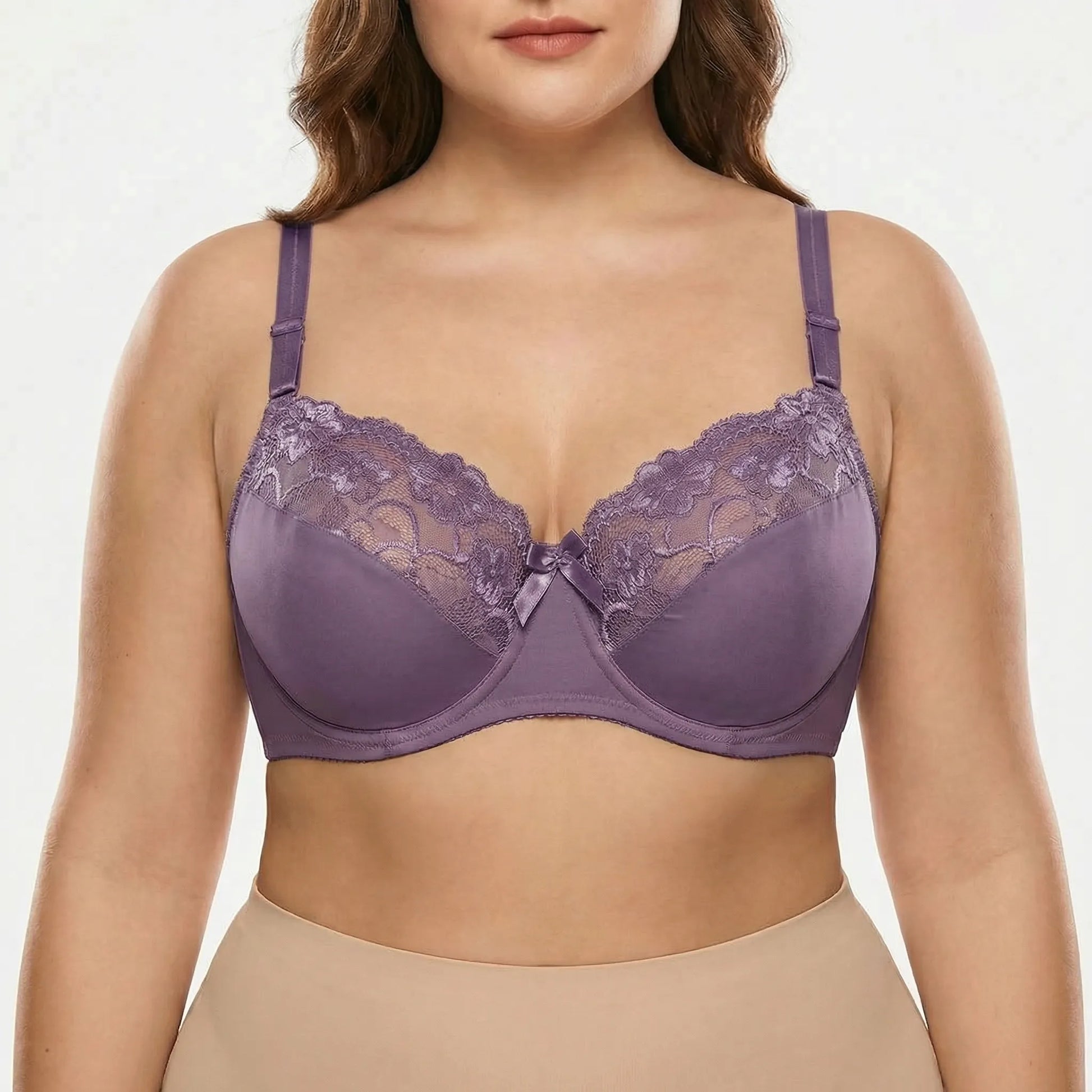 Dentelle | Lace Trim Underwire Bra Plus Size