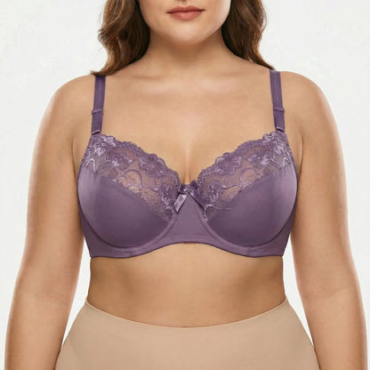 Dentelle | Lace Trim Underwire Bra Plus Size