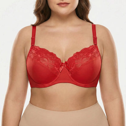 Dentelle | Lace Trim Underwire Bra Plus Size