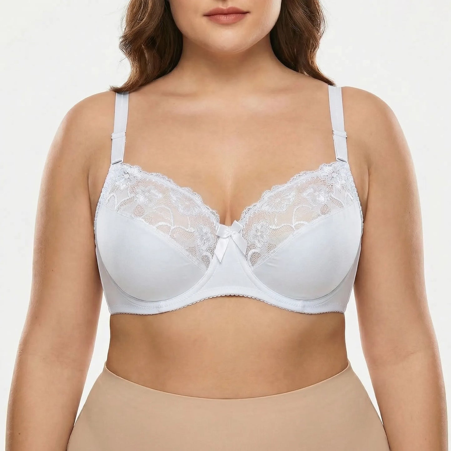 Dentelle | Lace Trim Underwire Bra Plus Size