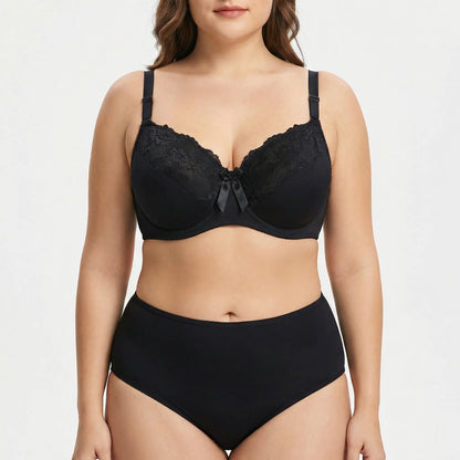 Dentelle | Lace Trim Underwire Bra Plus Size
