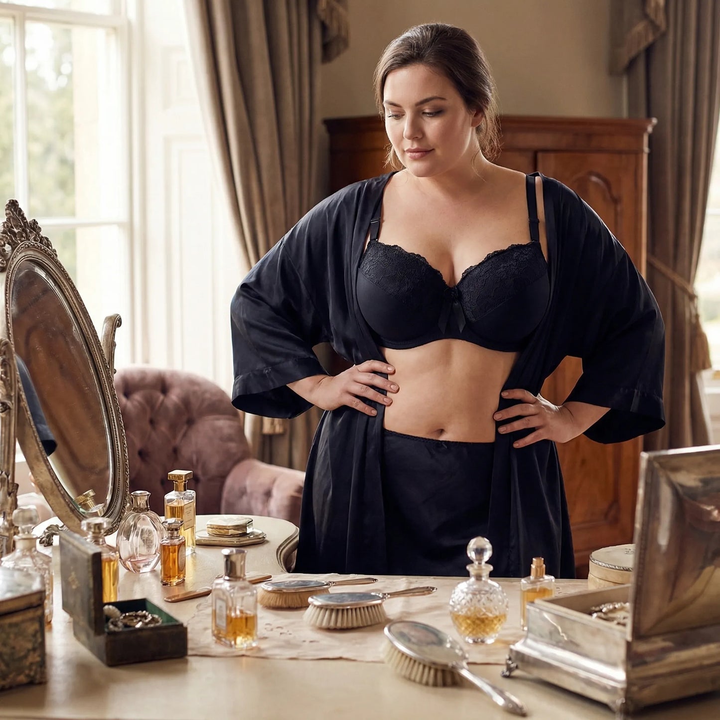 Dentelle | Lace Trim Underwire Bra Plus Size