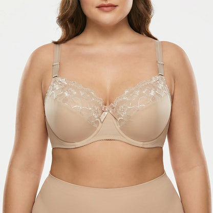 Dentelle | Lace Trim Underwire Bra Plus Size