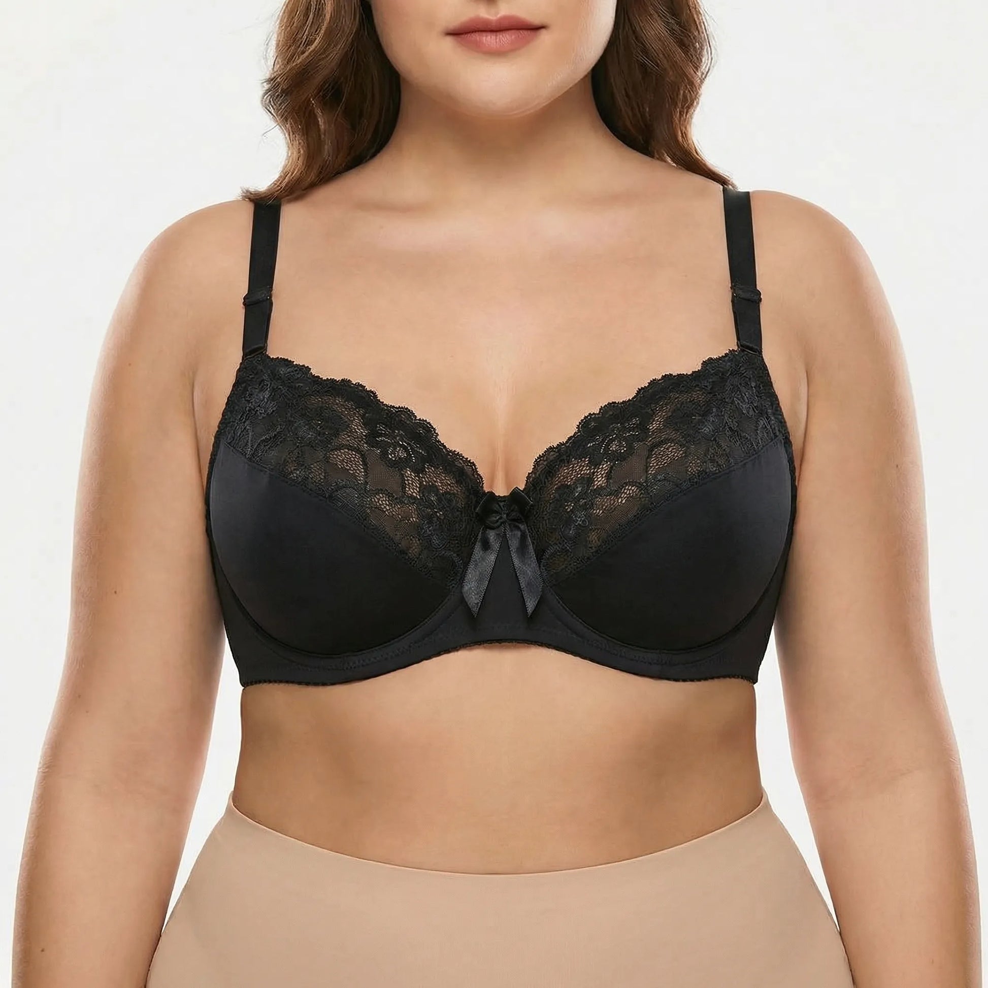 Dentelle | Lace Trim Underwire Bra Plus Size