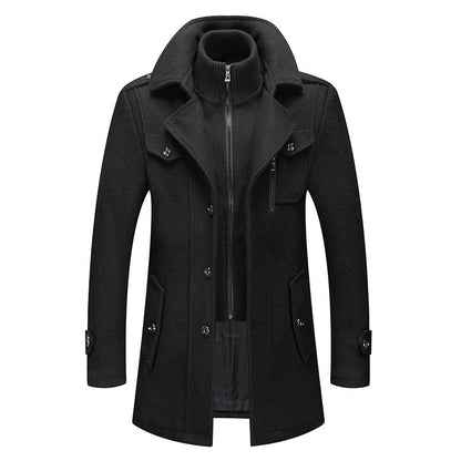 Double Layer Wool Blend Winter Coat | Women's Winter Jacket 0