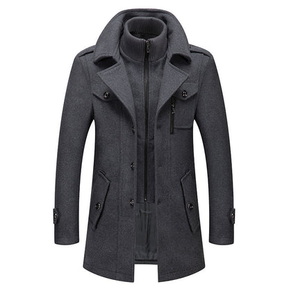 Double Layer Wool Blend Winter Coat | Women's Winter Jacket 1