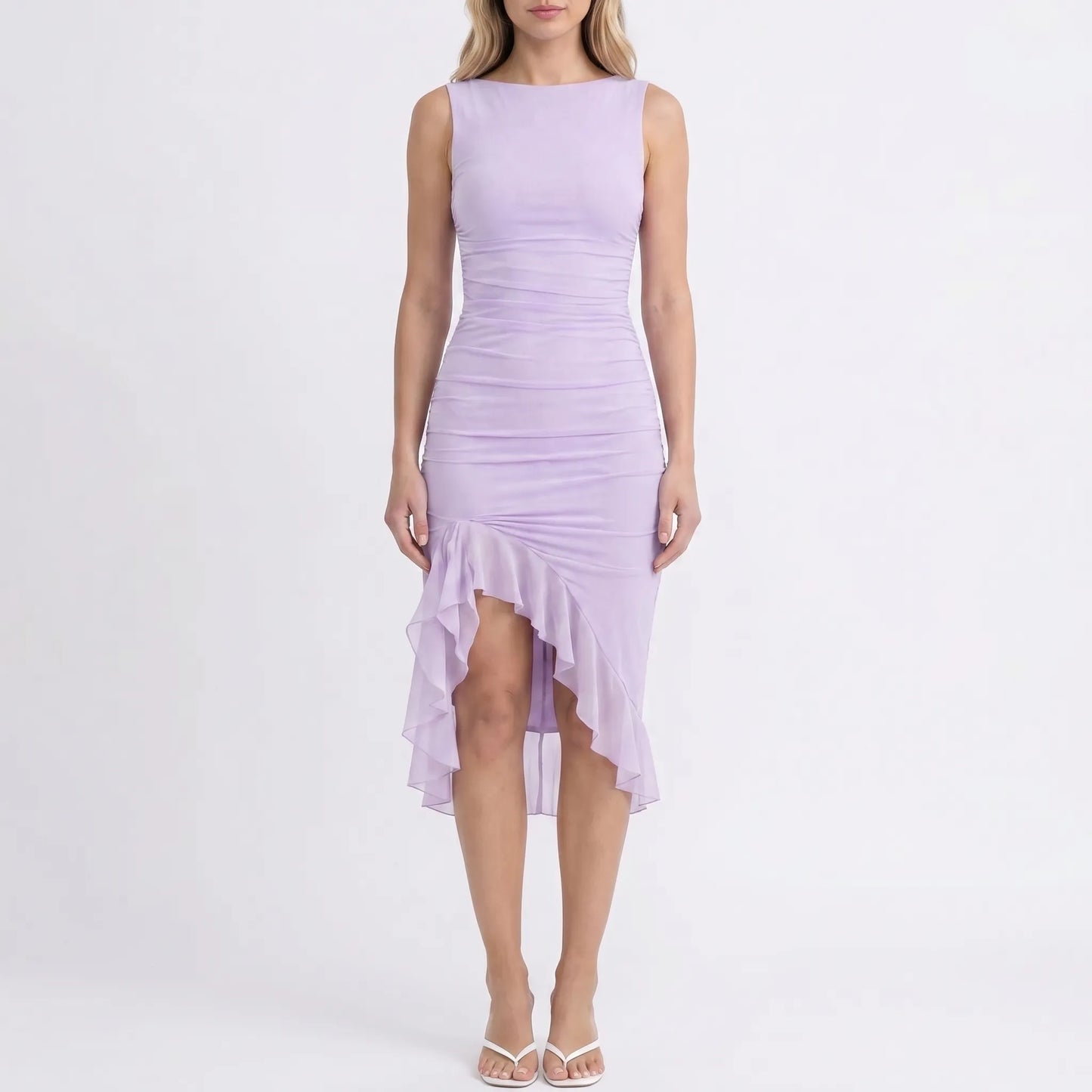 Dranova | Ruched Sleeveless Midi Dress