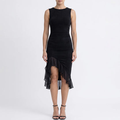 Dranova | Ruched Sleeveless Midi Dress