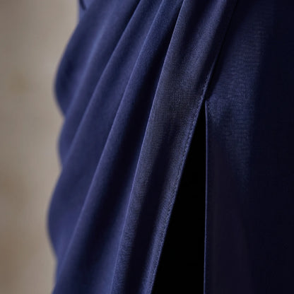 Drapeaux | Strapless Floor-Length Draped Maxi Dress
