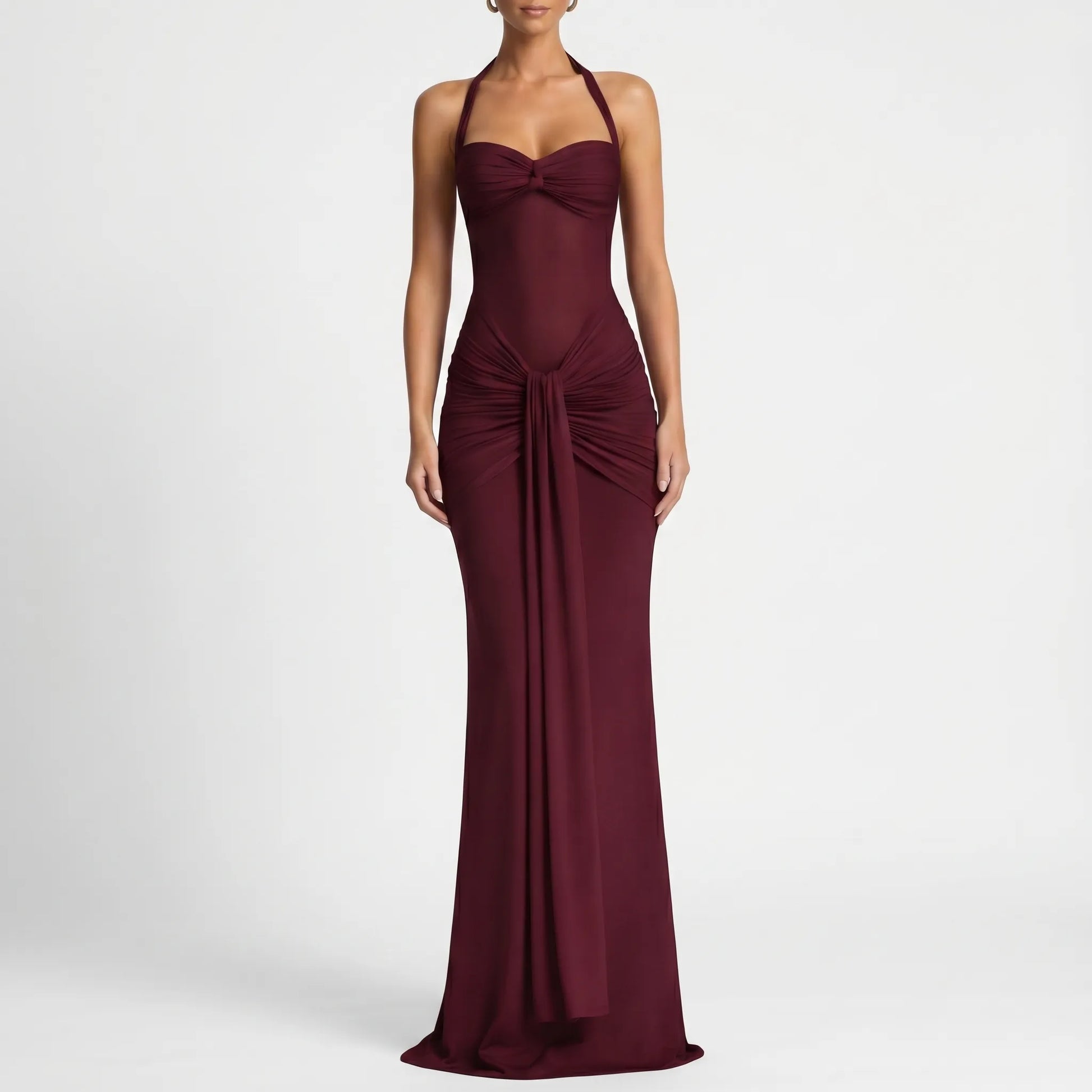 Drapella | Floor-Length Halter Neck Maxi Dress