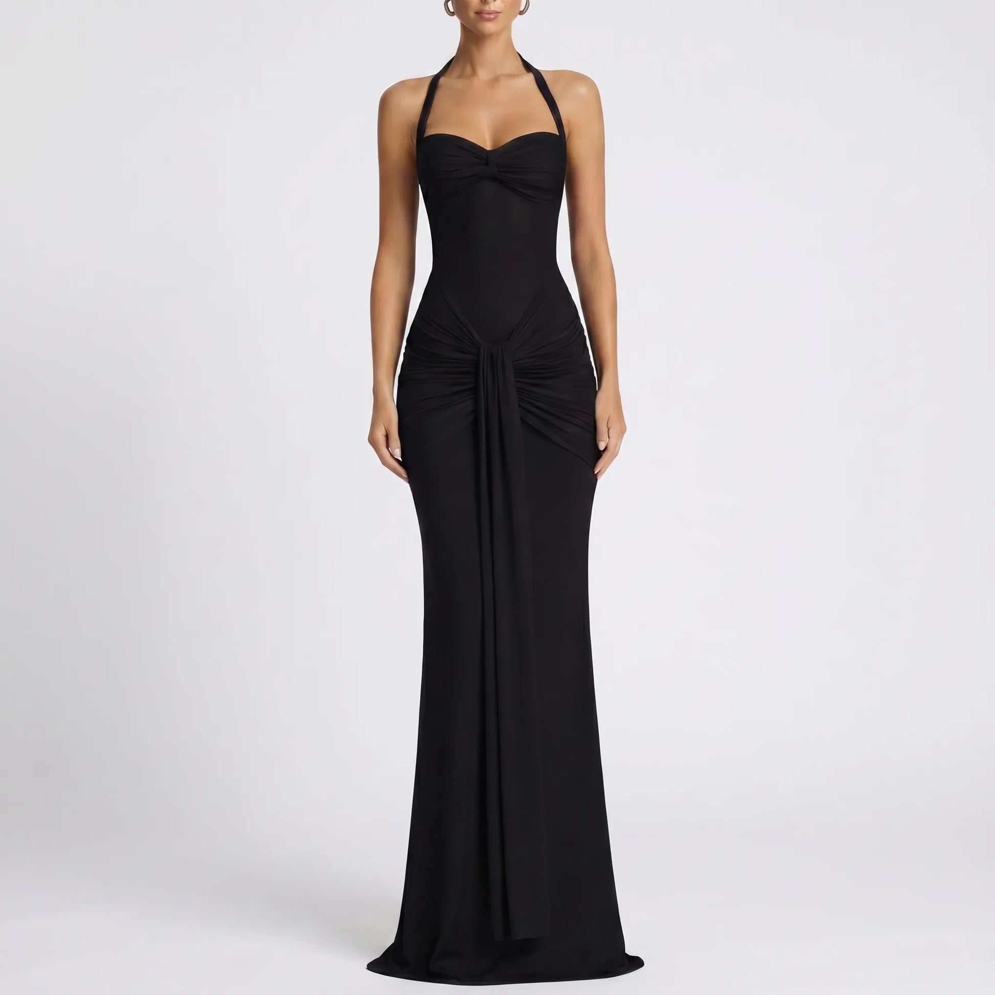 Drapella | Floor-Length Halter Neck Maxi Dress