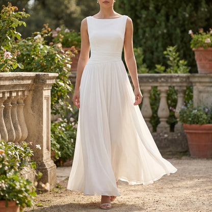 Drapeura | Sleeveless Pleated Midi Dress