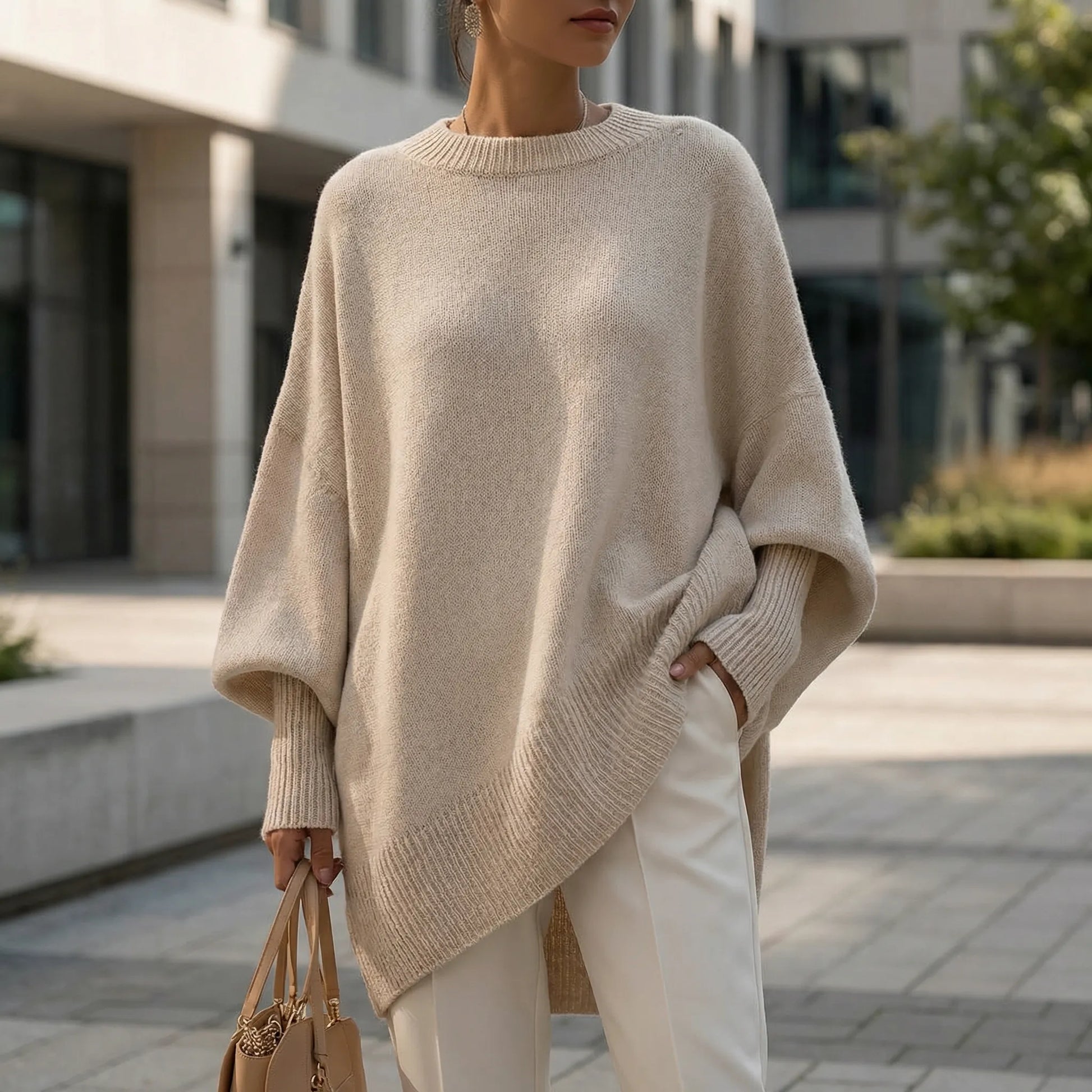 Drapvel | Oversized Asymmetric Hem Jumper
