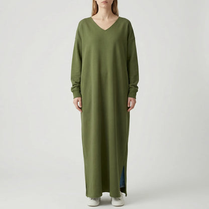 Dravelle - Oversized Long-Sleeve Maxi Dress