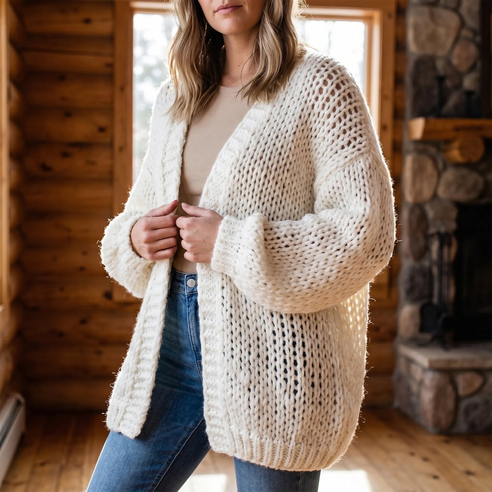 Driftknit | Long Loose-Fit Knit Cardigan