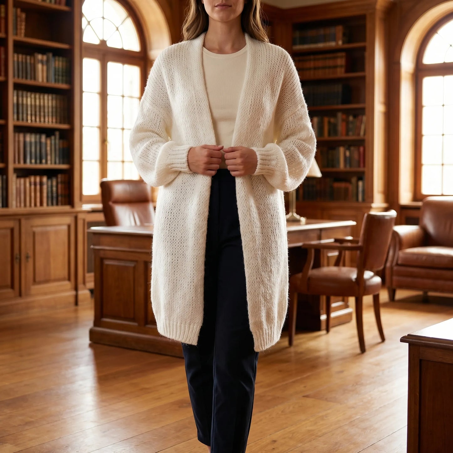 Driftknit | Long Loose-Fit Knit Cardigan