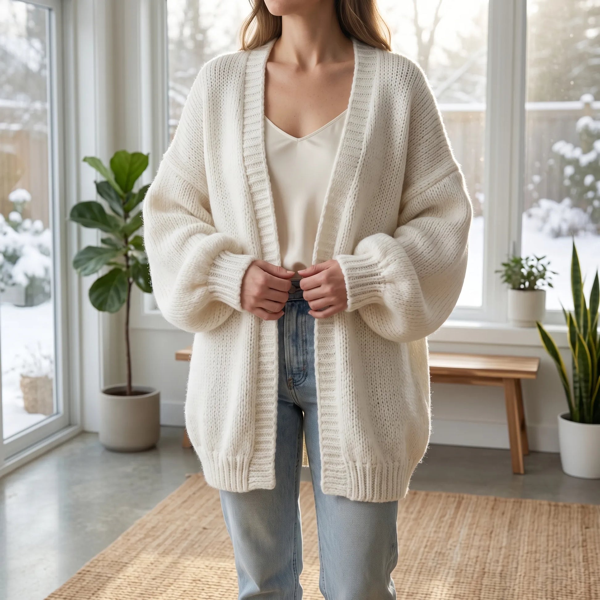 Driftknit | Long Loose-Fit Knit Cardigan