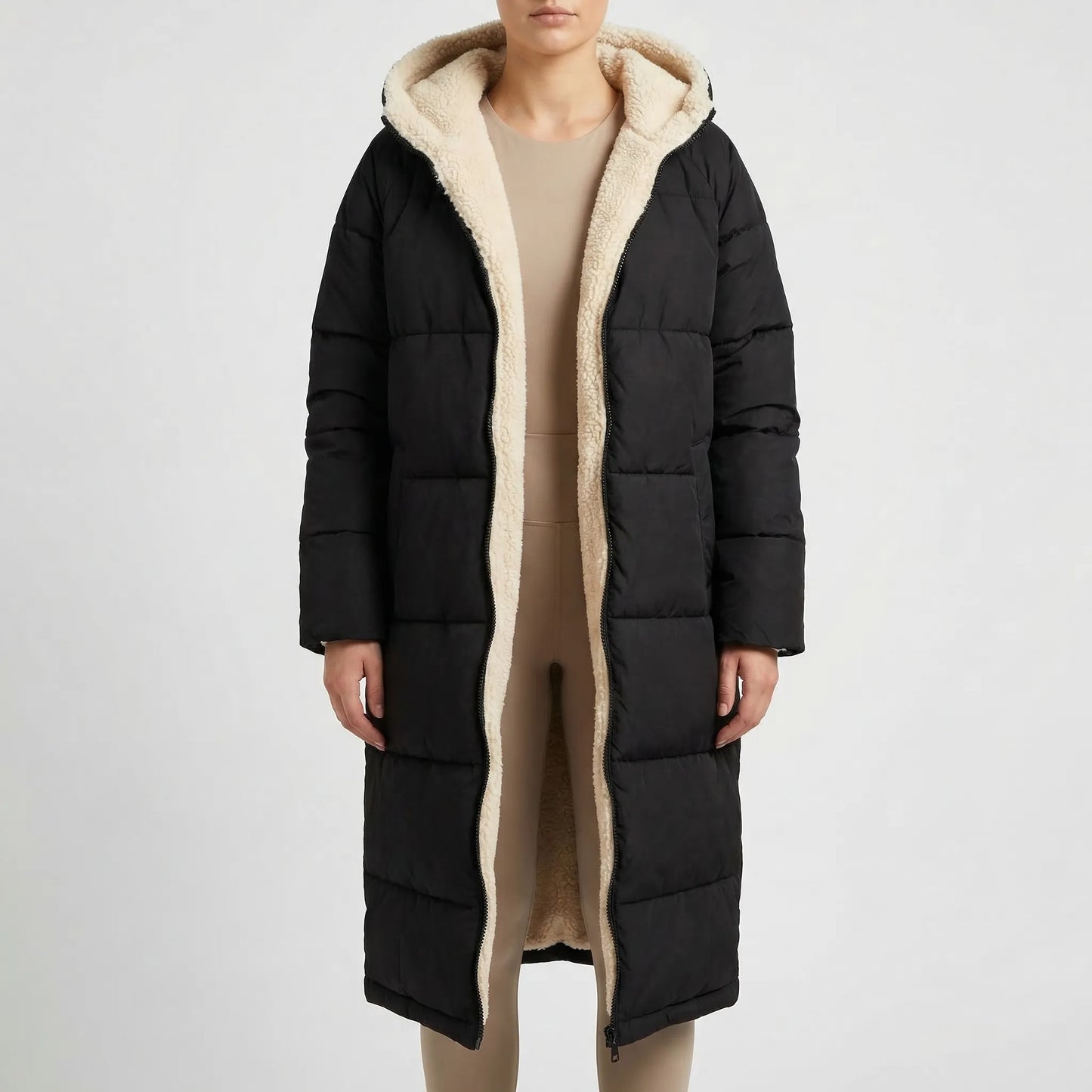 Dualvex - Reversible Long Hooded Winter Coat