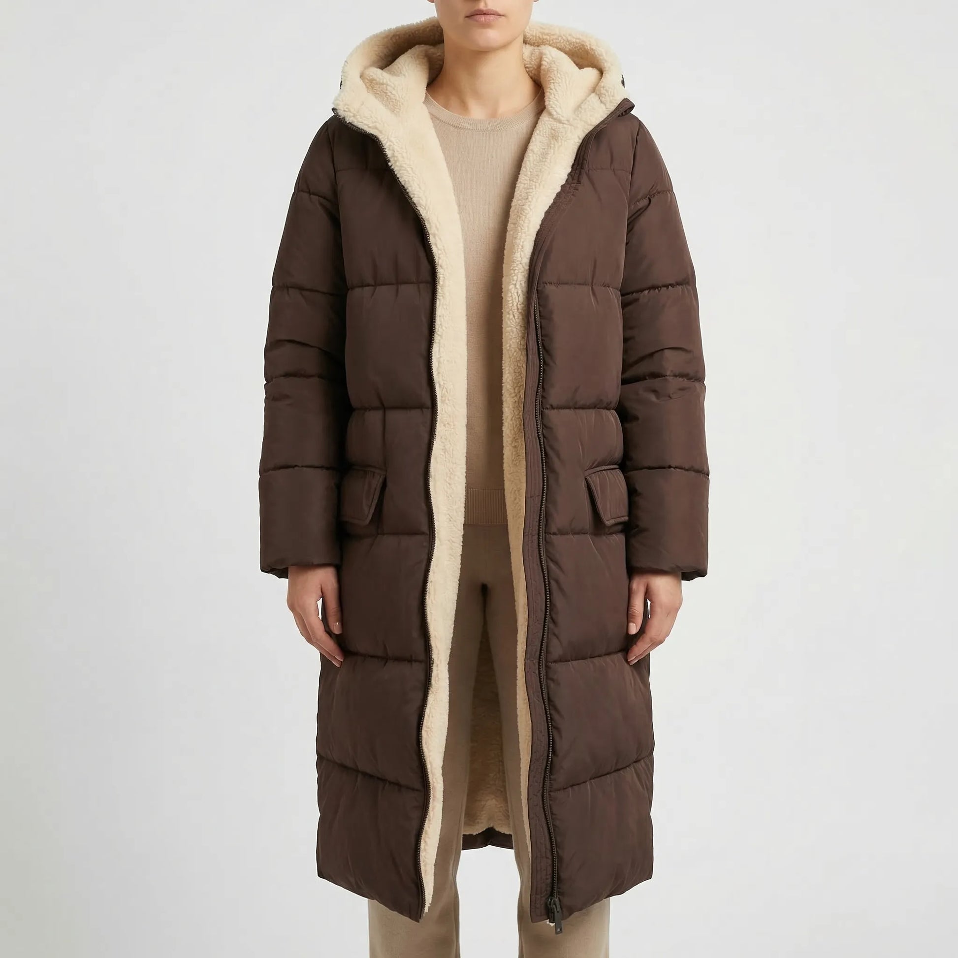 Dualvex - Reversible Long Hooded Winter Coat