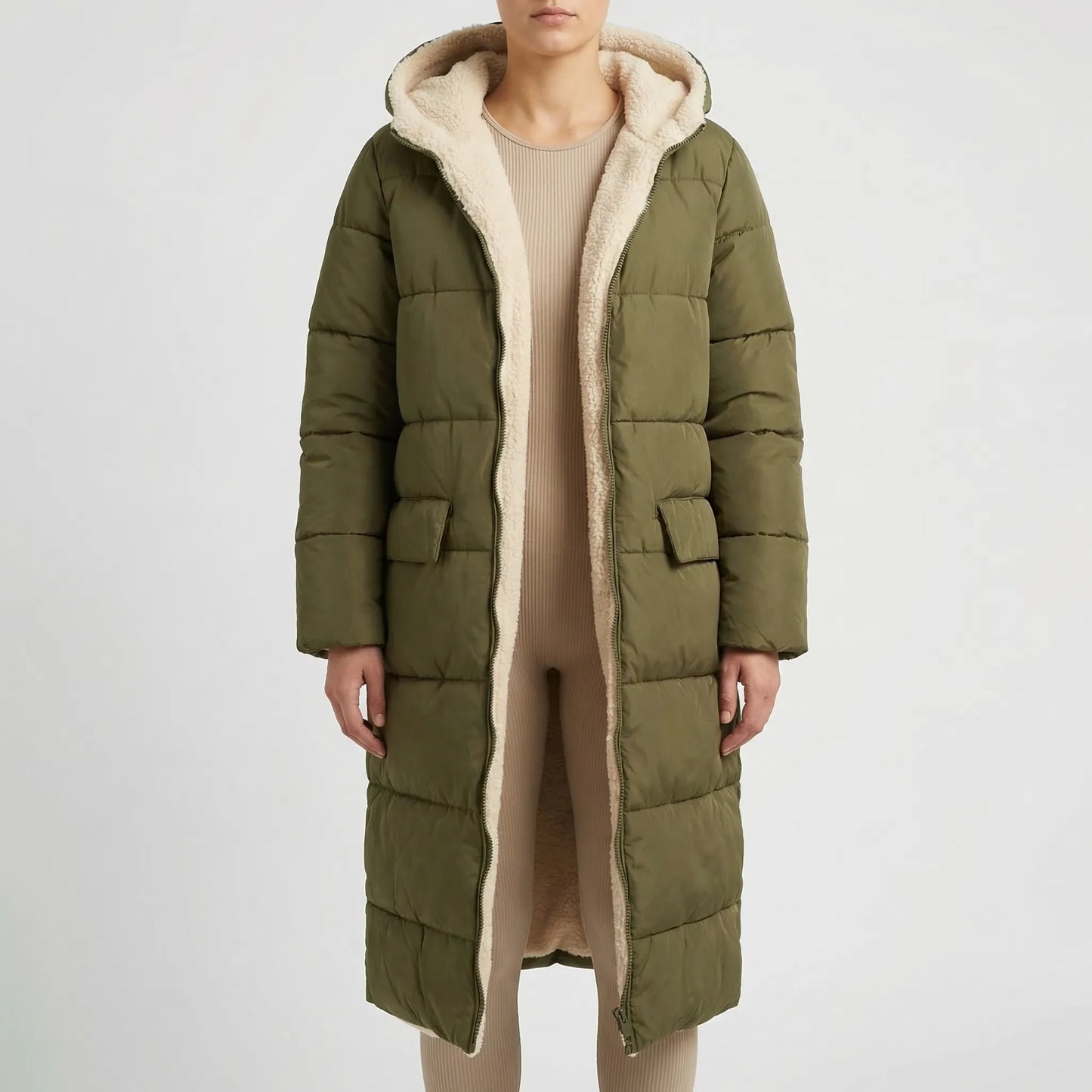 Dualvex - Reversible Long Hooded Winter Coat