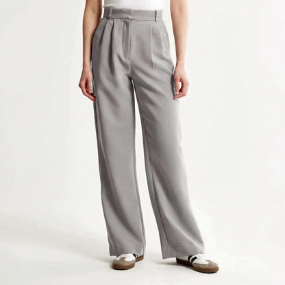 Ellevra | High-Waist Wide-Leg Tailored Trousers