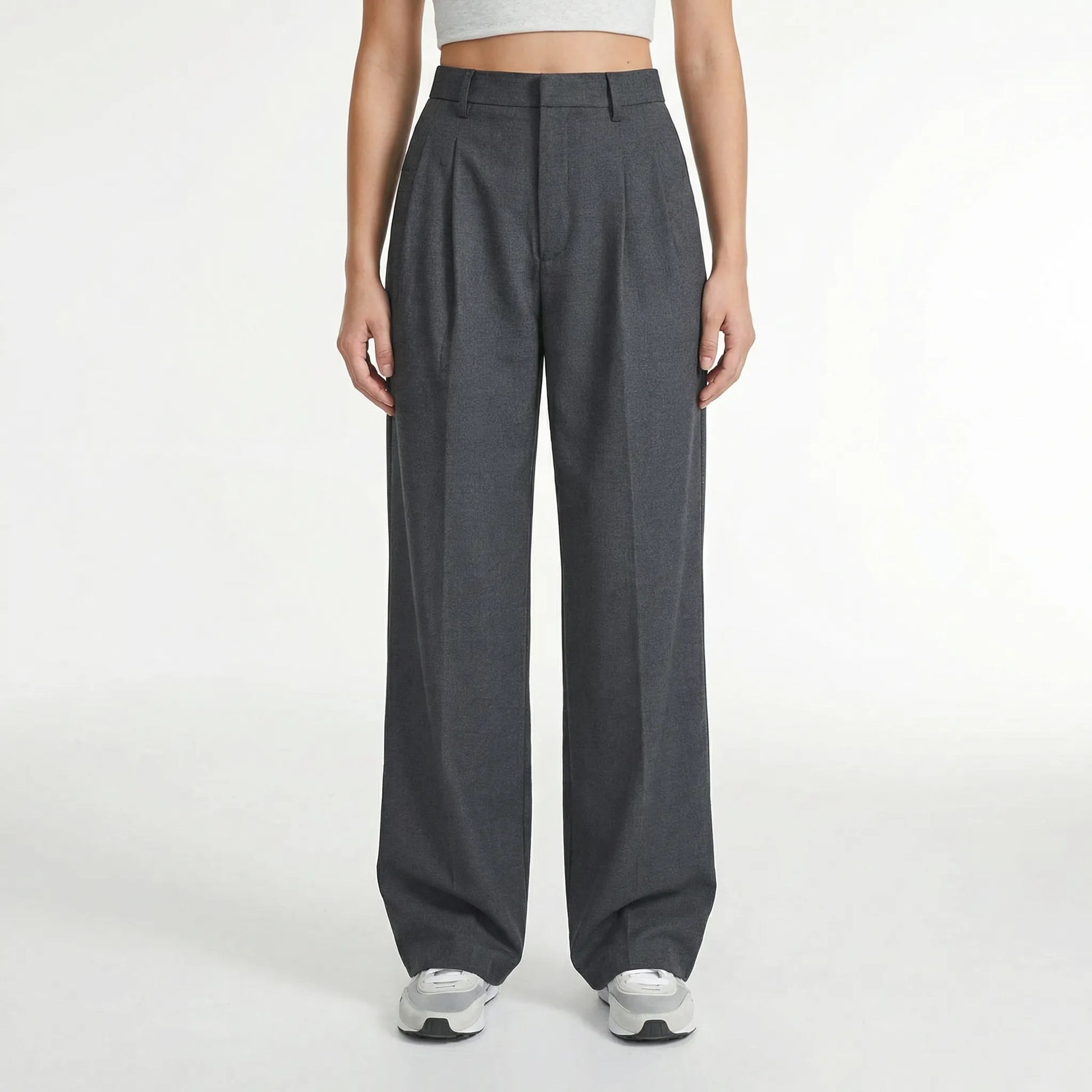 Ellevra | High-Waist Wide-Leg Tailored Trousers