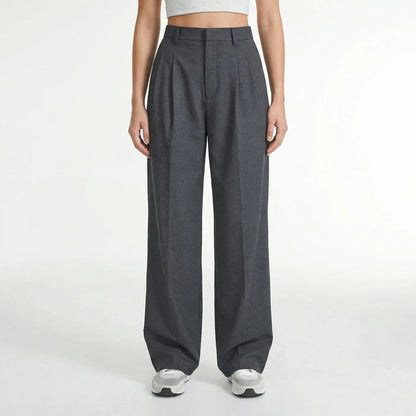 Ellevra | High-Waist Wide-Leg Tailored Trousers
