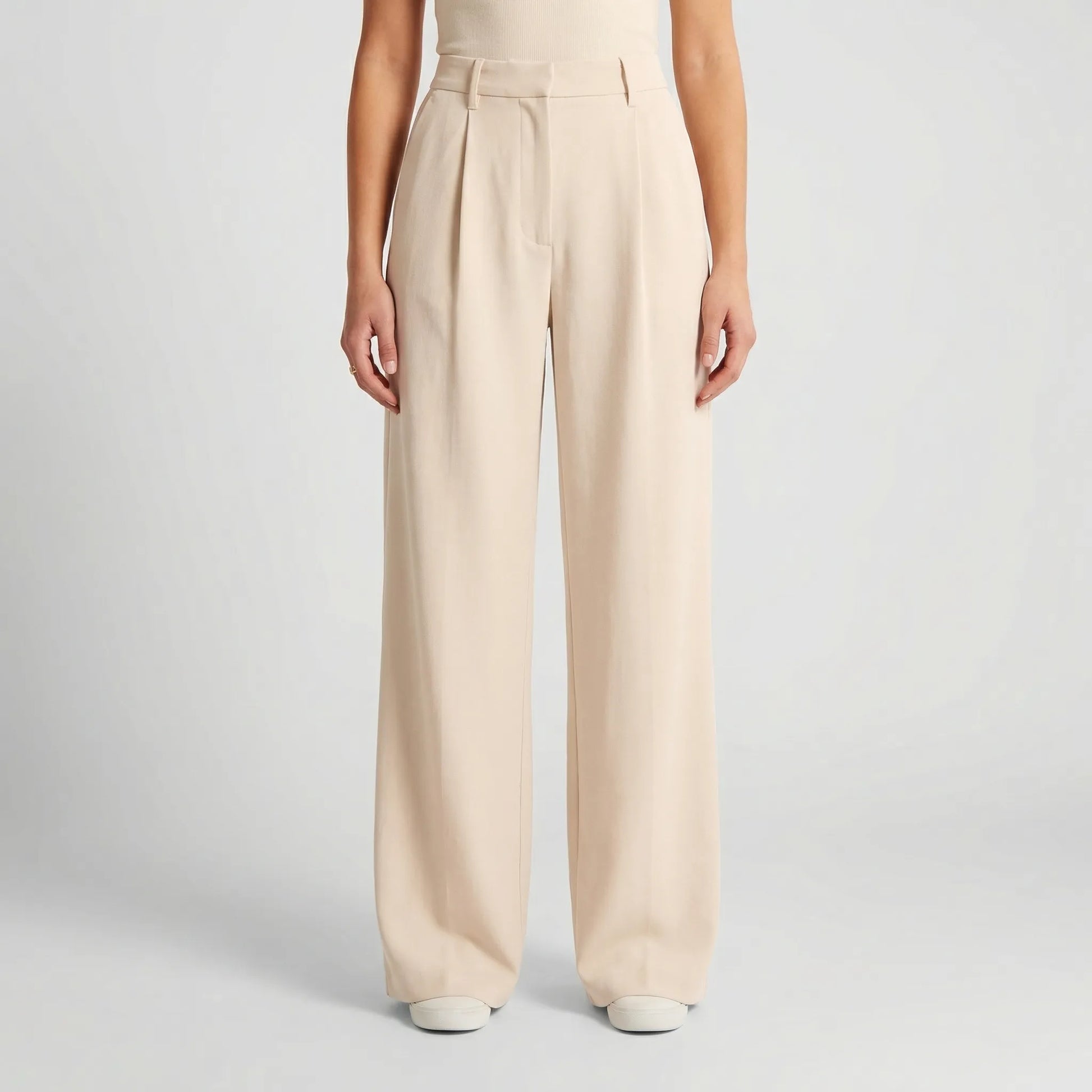 Ellevra | High-Waist Wide-Leg Tailored Trousers