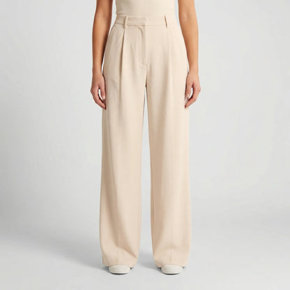 Ellevra | High-Waist Wide-Leg Tailored Trousers