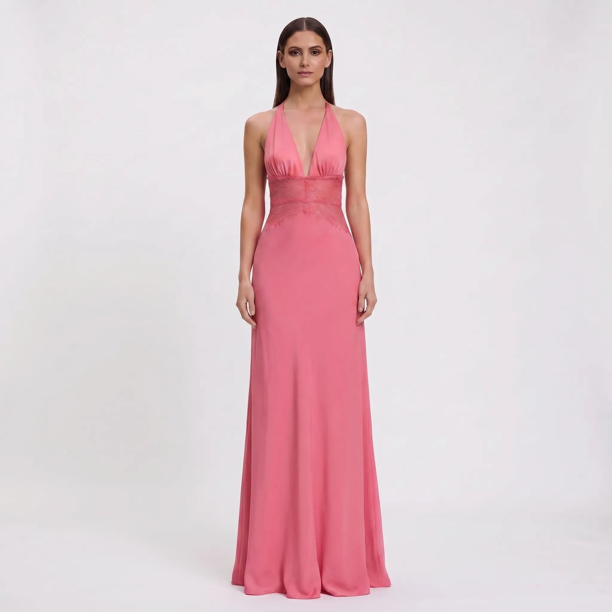 Elyssara | Halter Neck Backless Maxi Dress