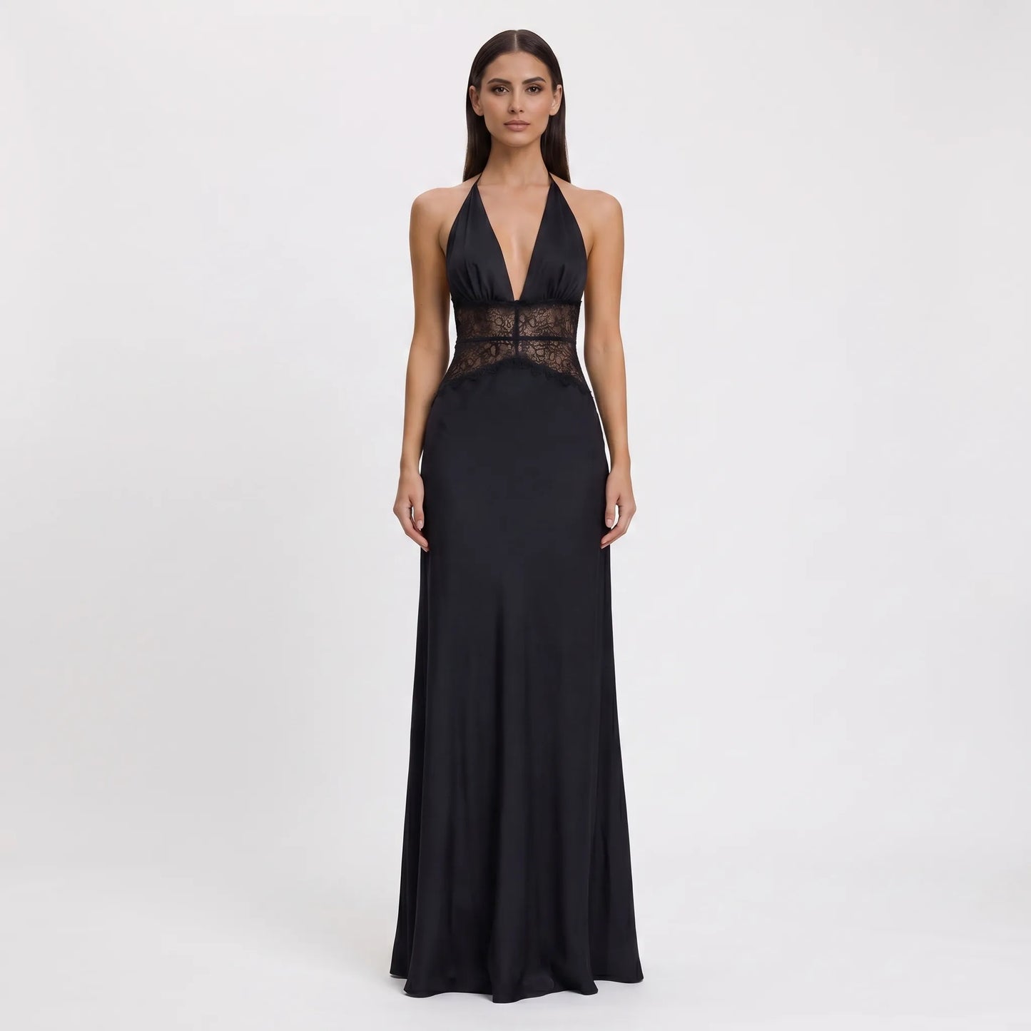 Elyssara | Halter Neck Backless Maxi Dress