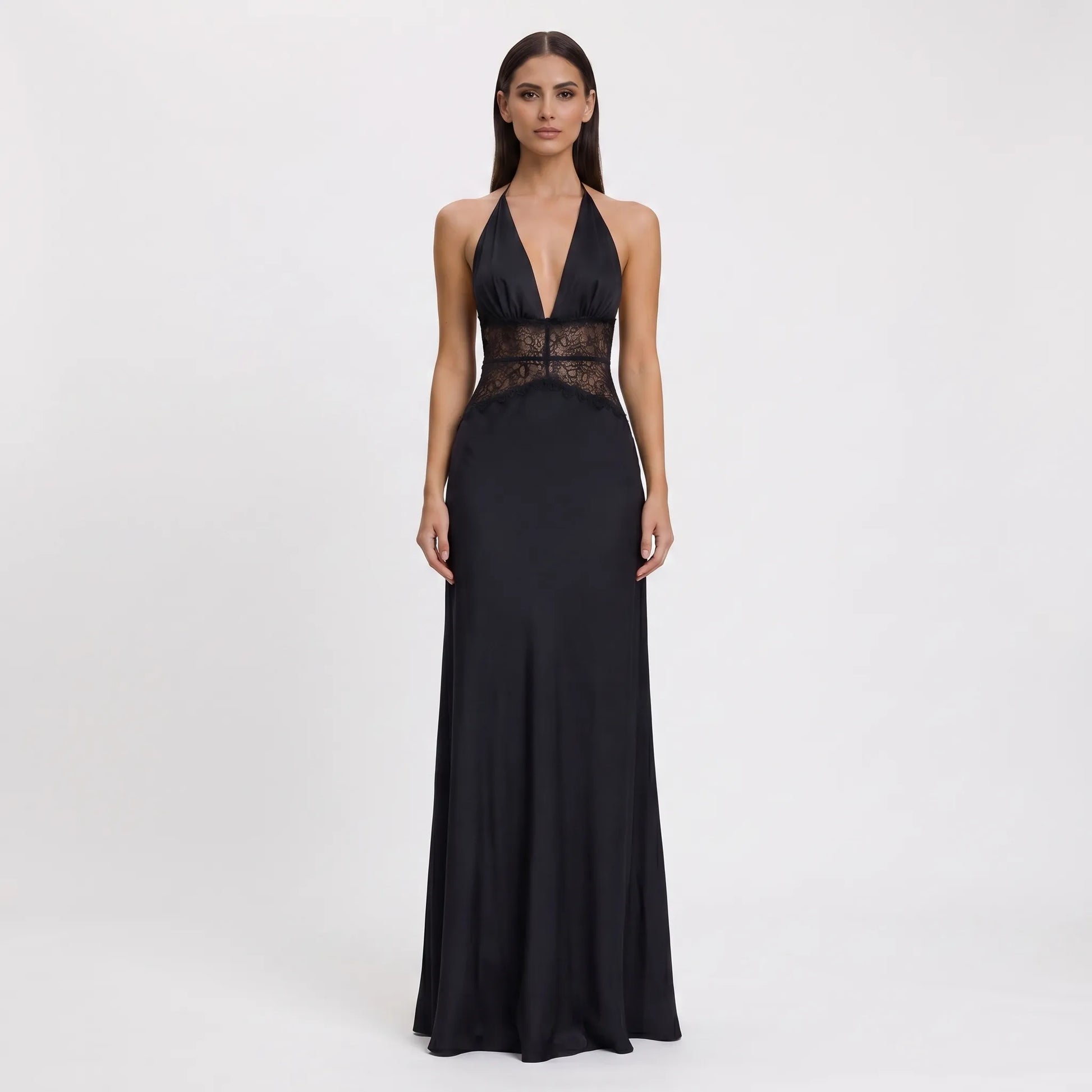 Elyssara | Halter Neck Backless Maxi Dress