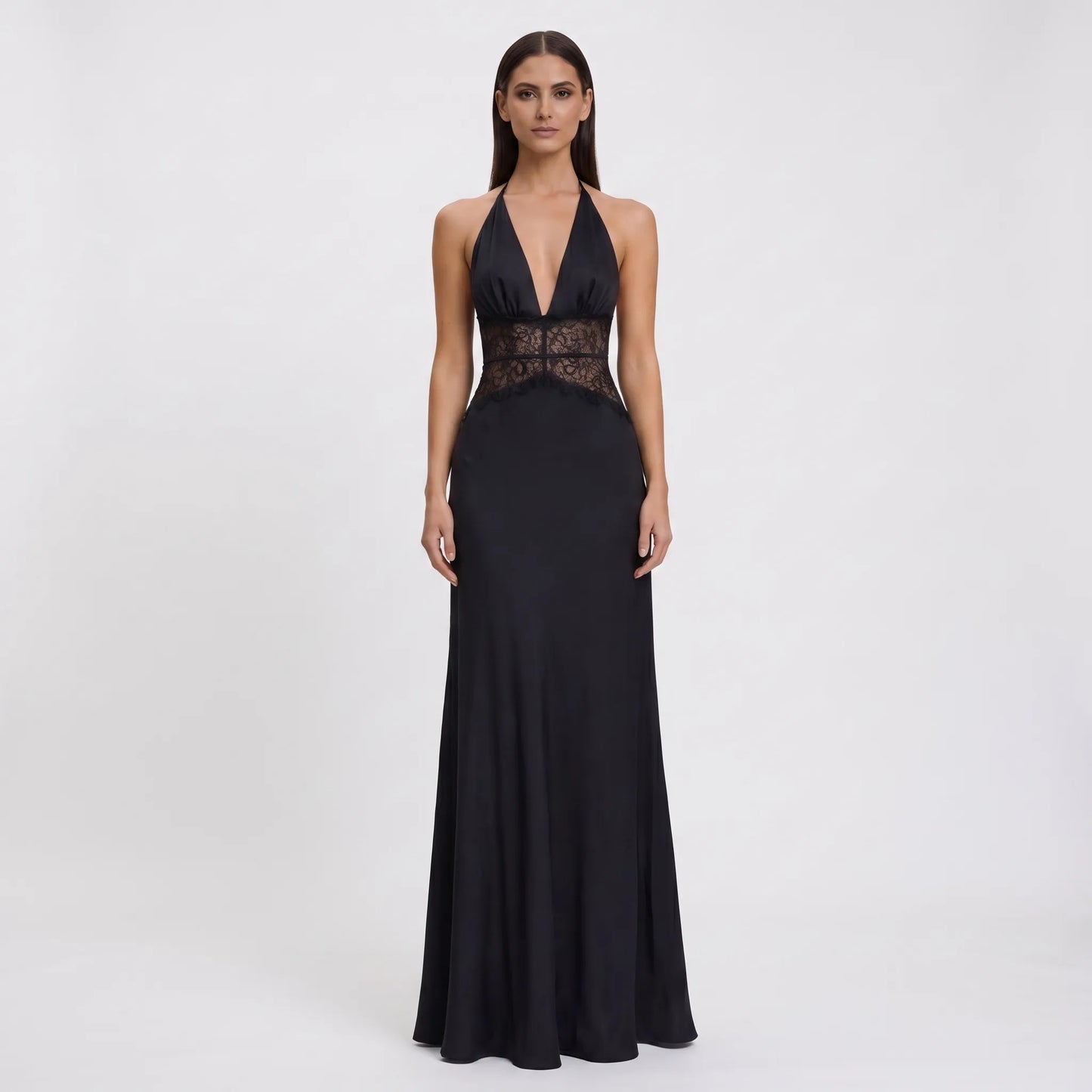 Elyssara | Halter Neck Backless Maxi Dress