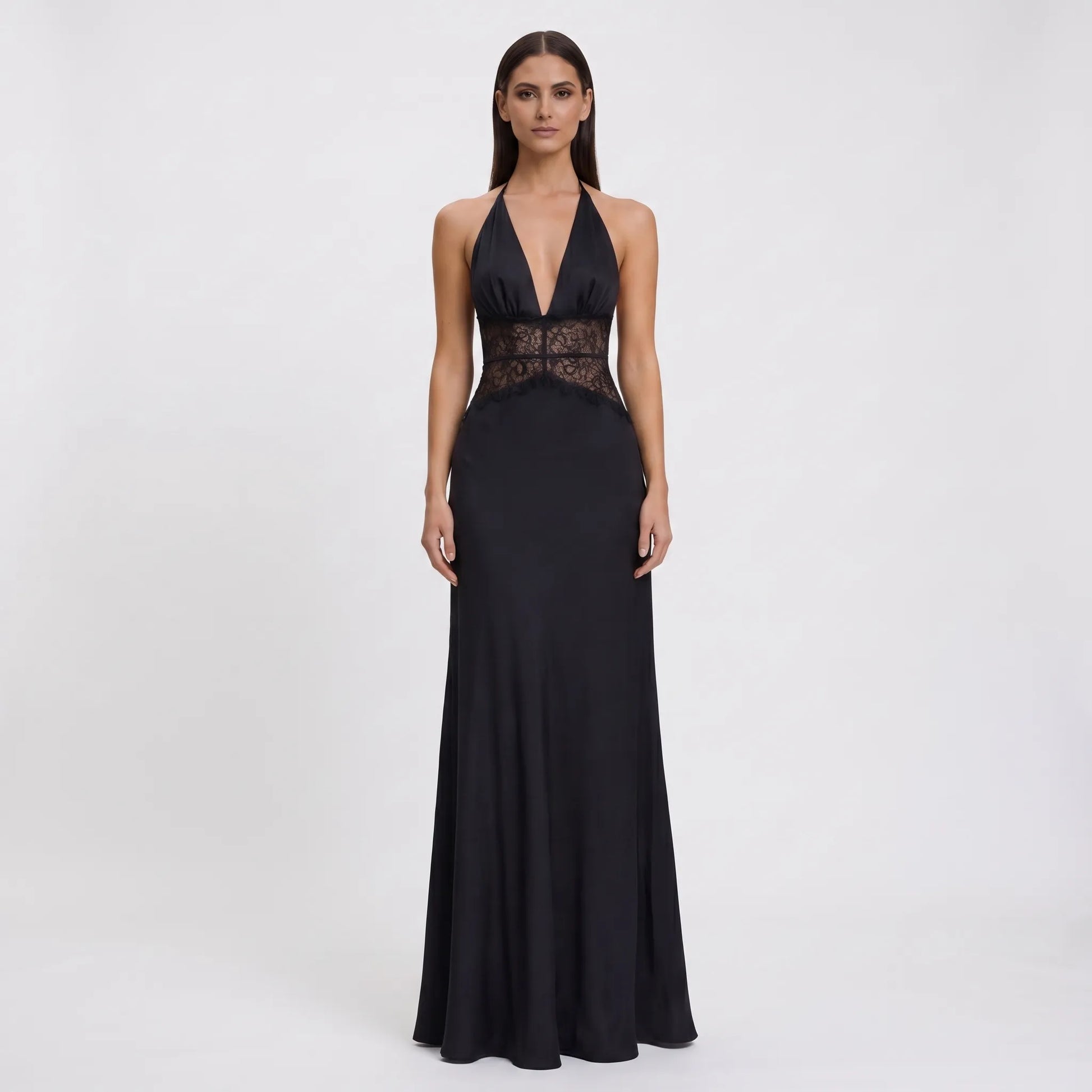 Elyssara | Halter Neck Backless Maxi Dress