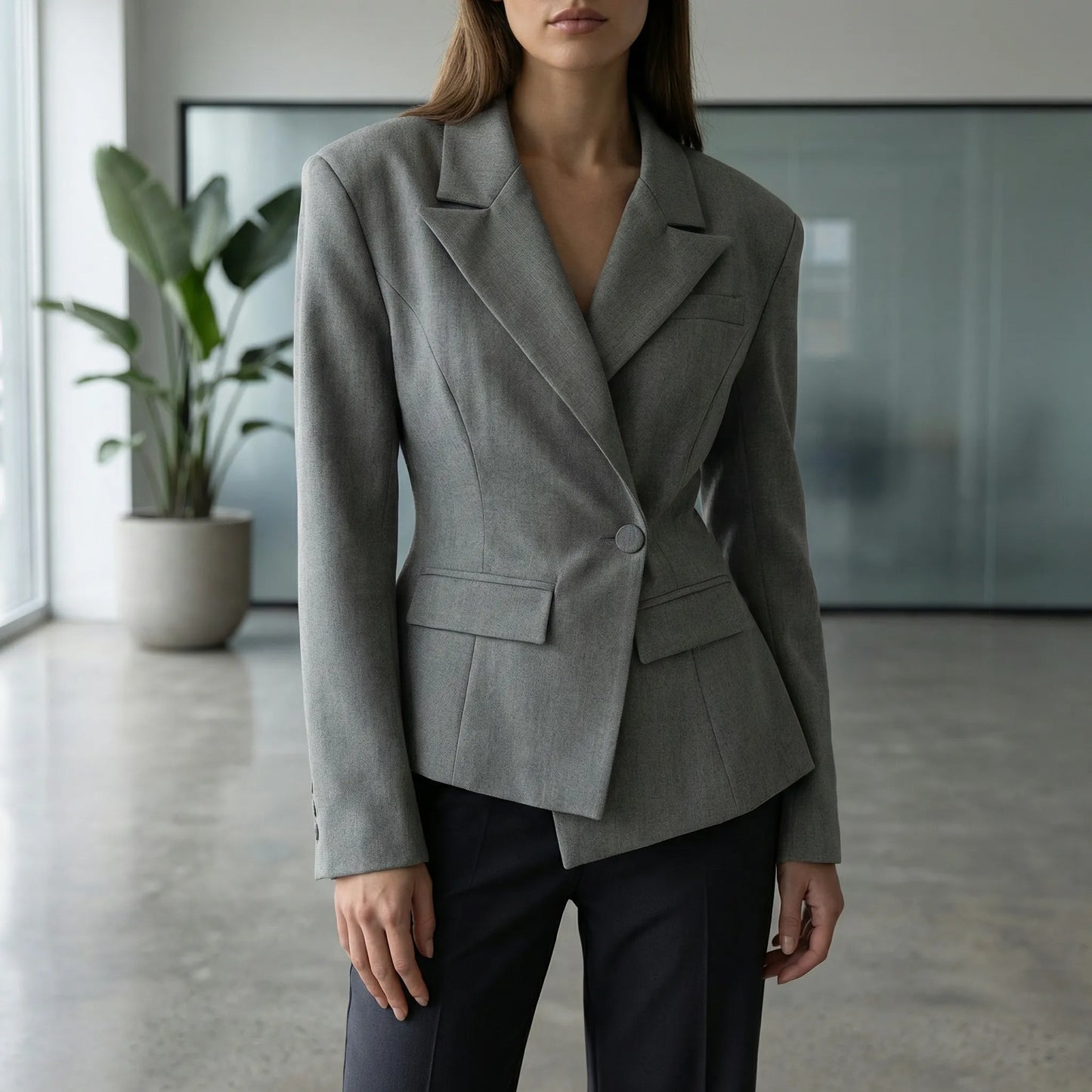 Femmex | Fitted Waist Single-Button Blazer