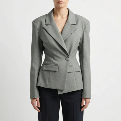 Femmex | Fitted Waist Single-Button Blazer