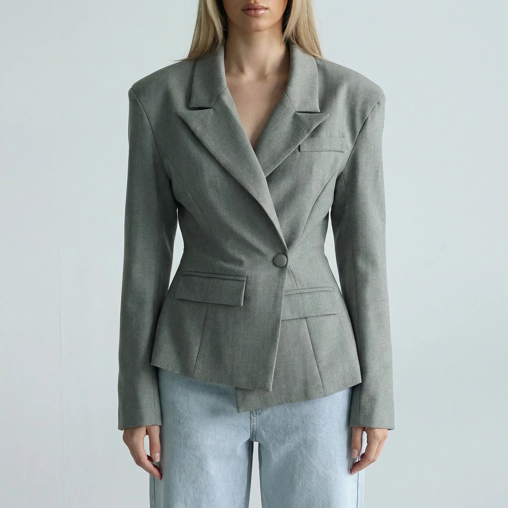 Femmex | Fitted Waist Single-Button Blazer