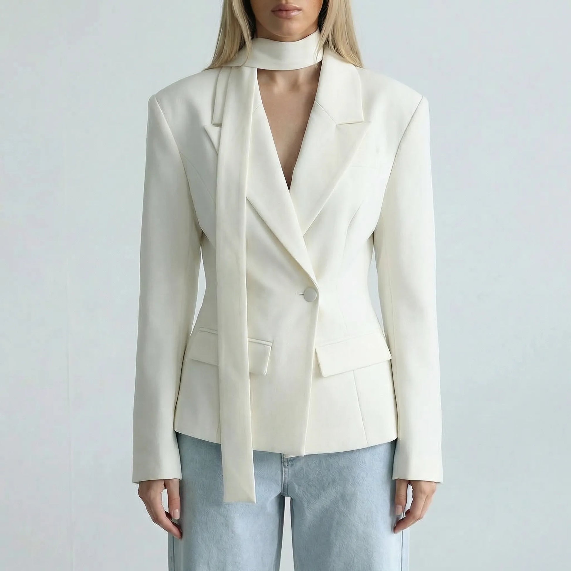 Femmex | Fitted Waist Single-Button Blazer