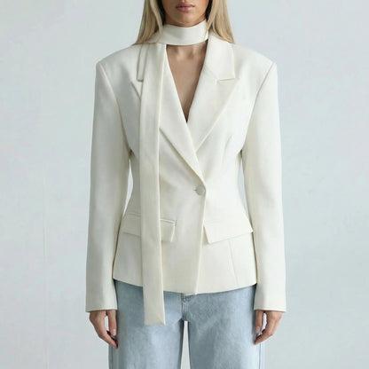 Femmex | Fitted Waist Single-Button Blazer