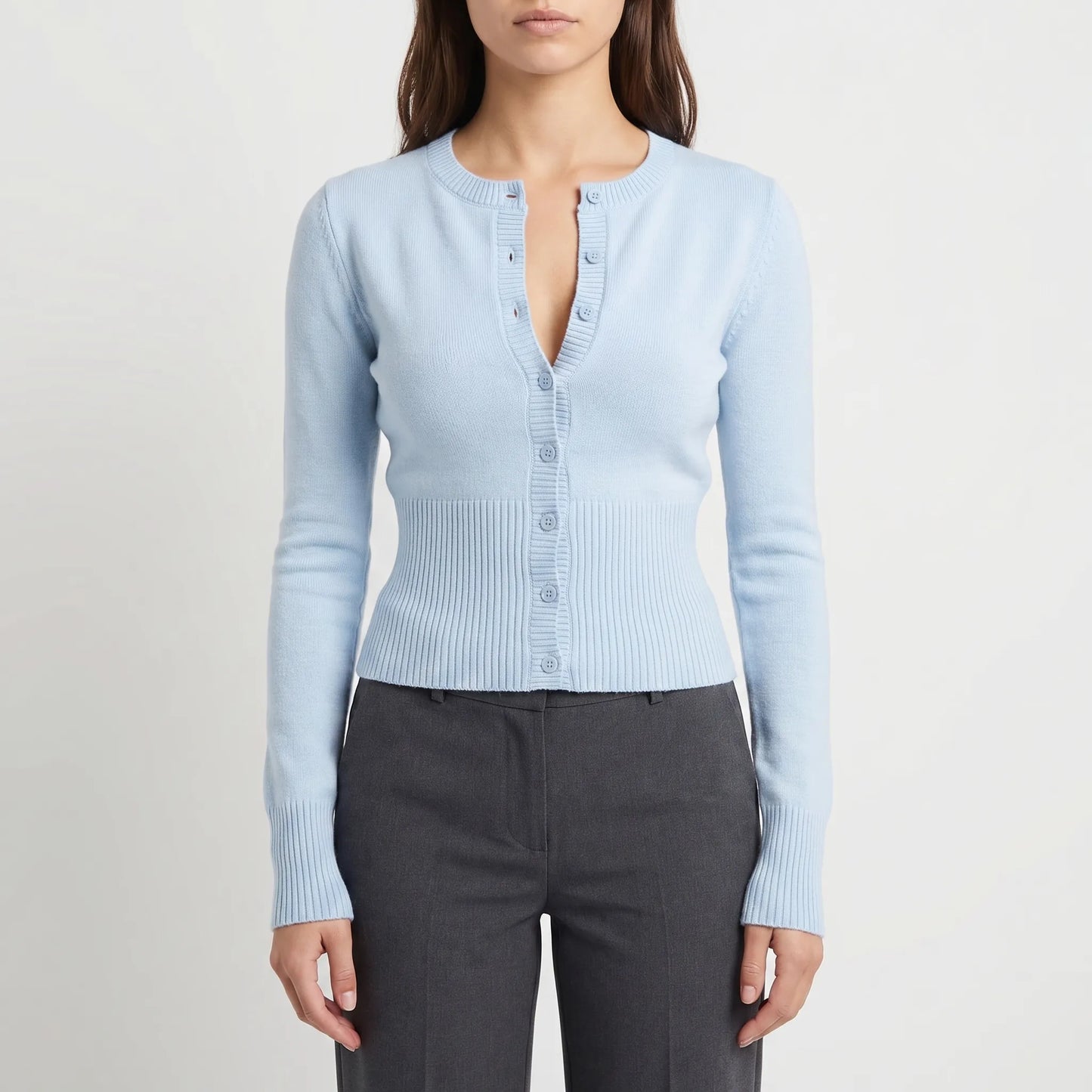 Femmix | Slim Fit Cropped Long Sleeve Top