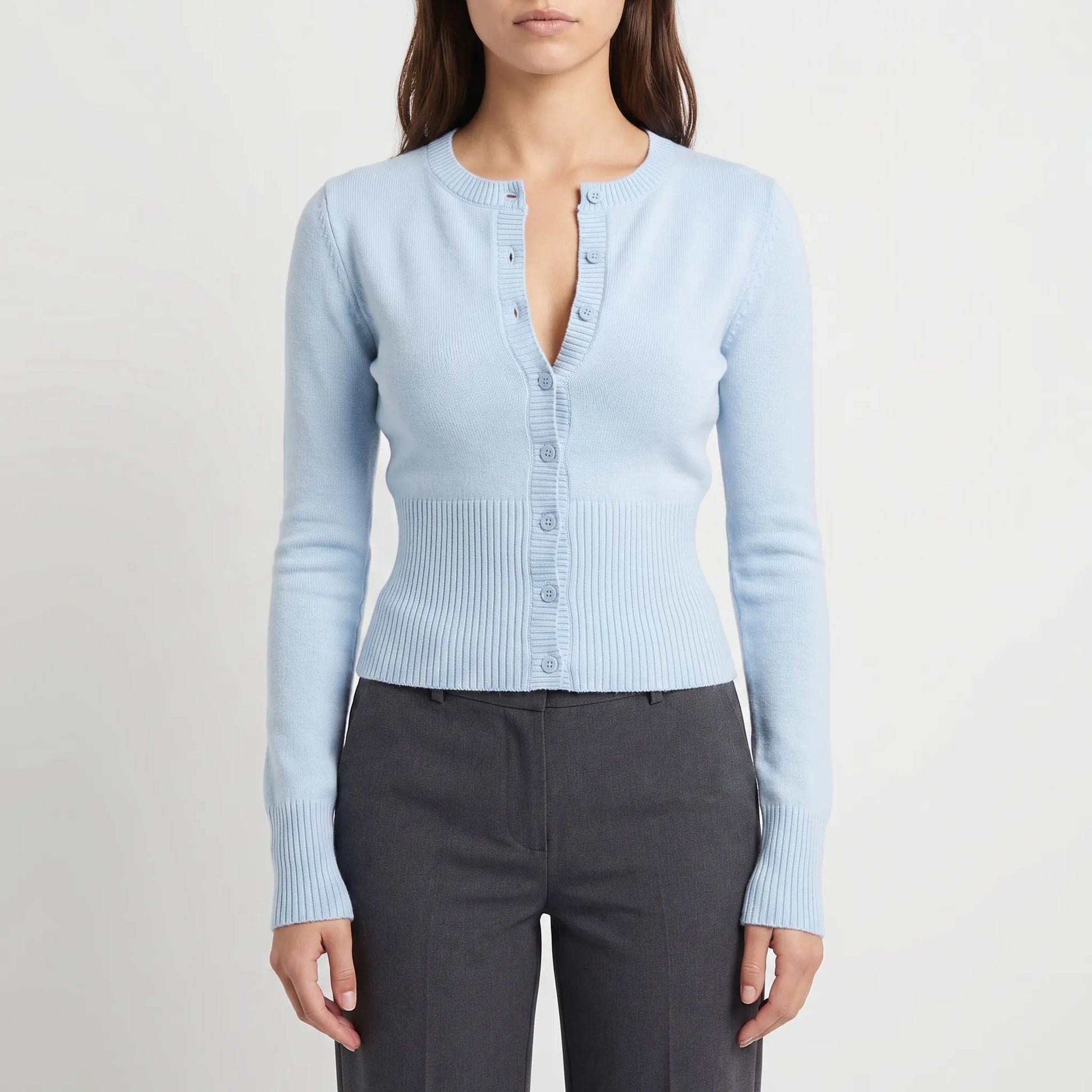 Femmix | Slim Fit Cropped Long Sleeve Top