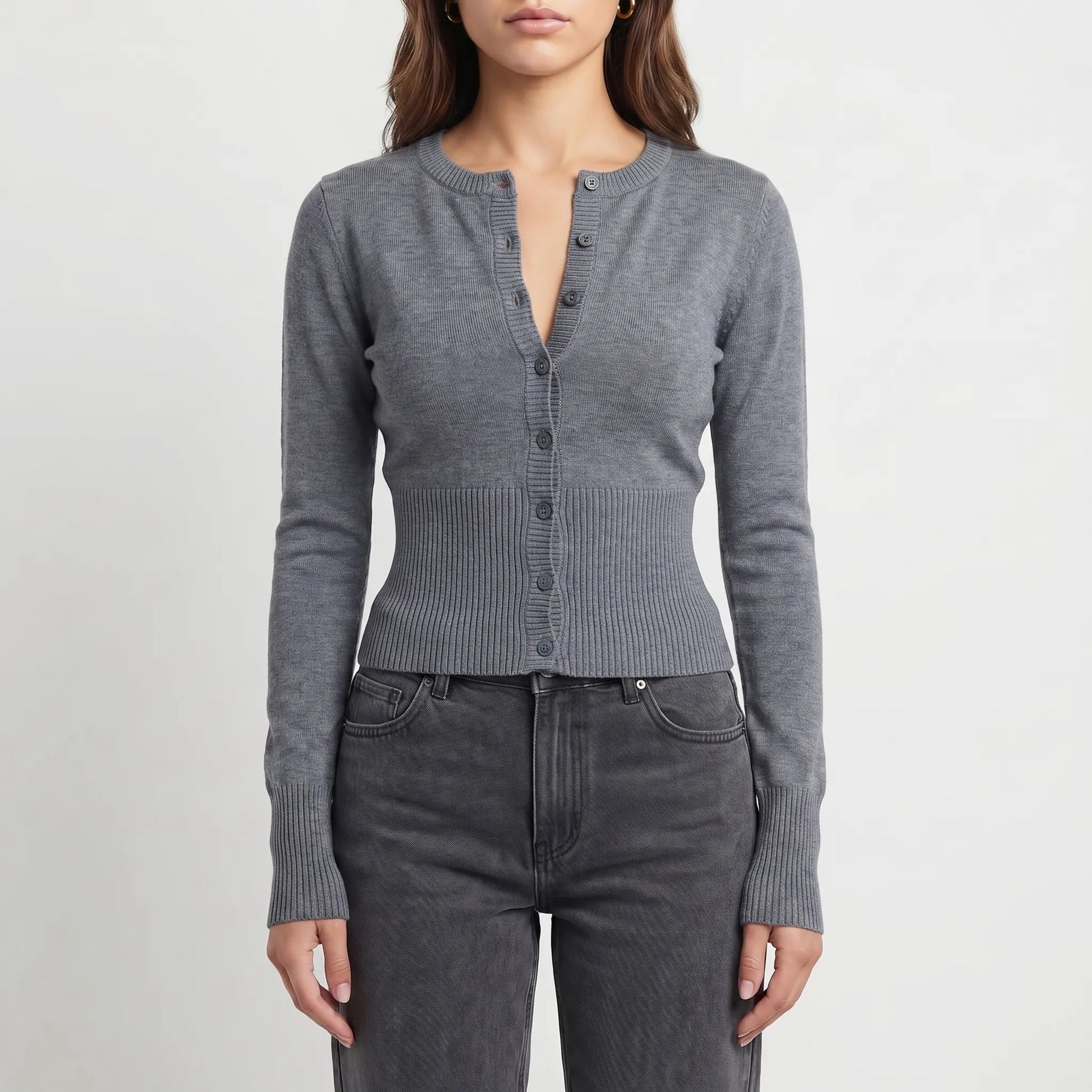 Femmix | Slim Fit Cropped Long Sleeve Top