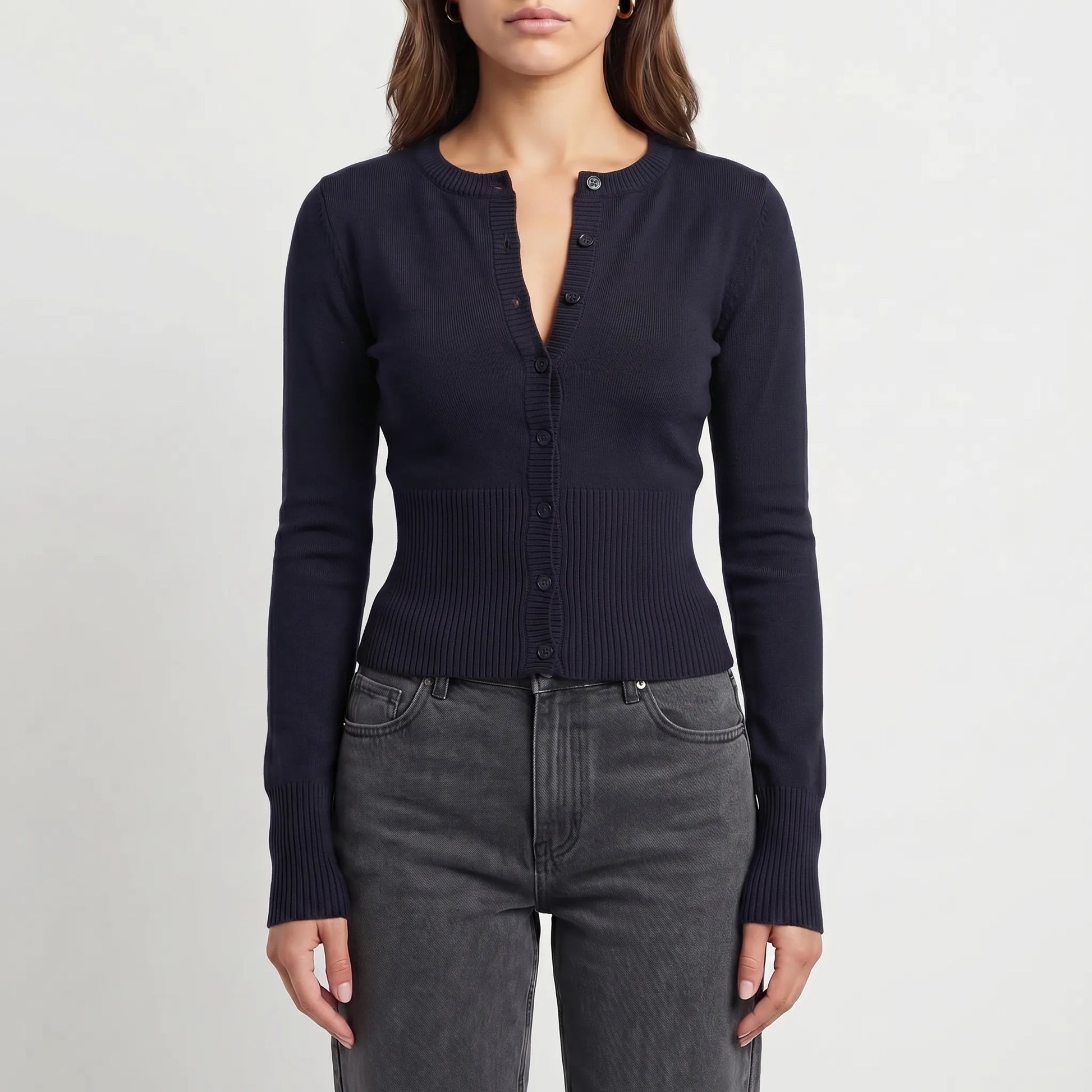 Femmix | Slim Fit Cropped Long Sleeve Top